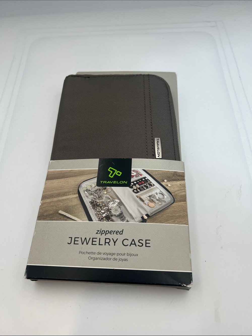 Travelon Gray Zippered Travel Jewelry Case Organizer New in Packaging